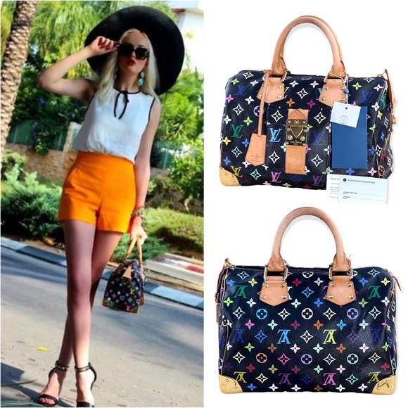 Louis Vuitton Handbags - 🦄RARE🦄 Authentic LOUIS VUITTON Monogram Multicolor Speedy 30 Black